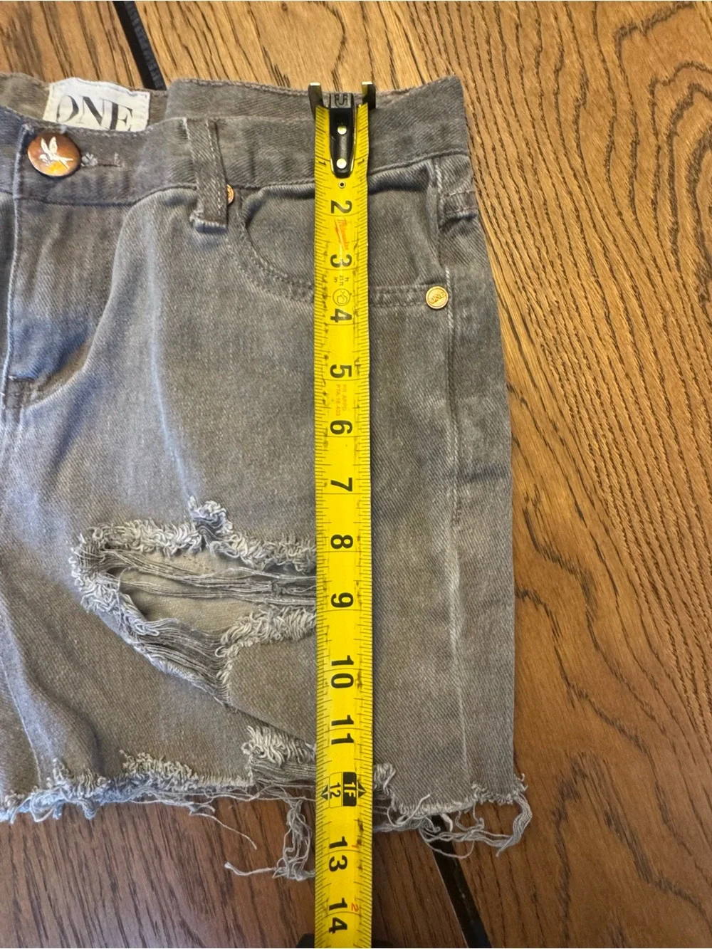One Teaspoon Awesome Baggie Shorts Waist 28 Denim Destroyed Long Jean Cut Offs